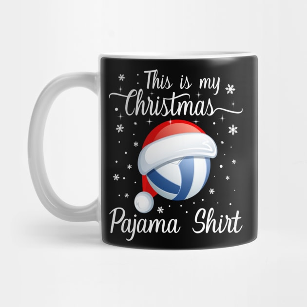 This Is My Christmas Pajama shirt Volleyball Christmas by DragonTees